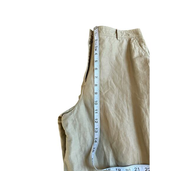 Cambio Pants Gray Basic Casual‎ Linen Blend Relaxed Cropped Pants Size 10 - Picture 13 of 15